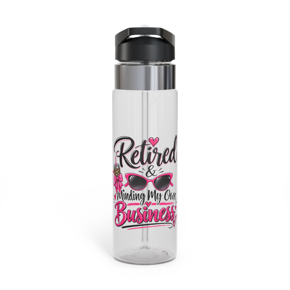 Retired & Minding My Own Business 20oz Sport Bottle
