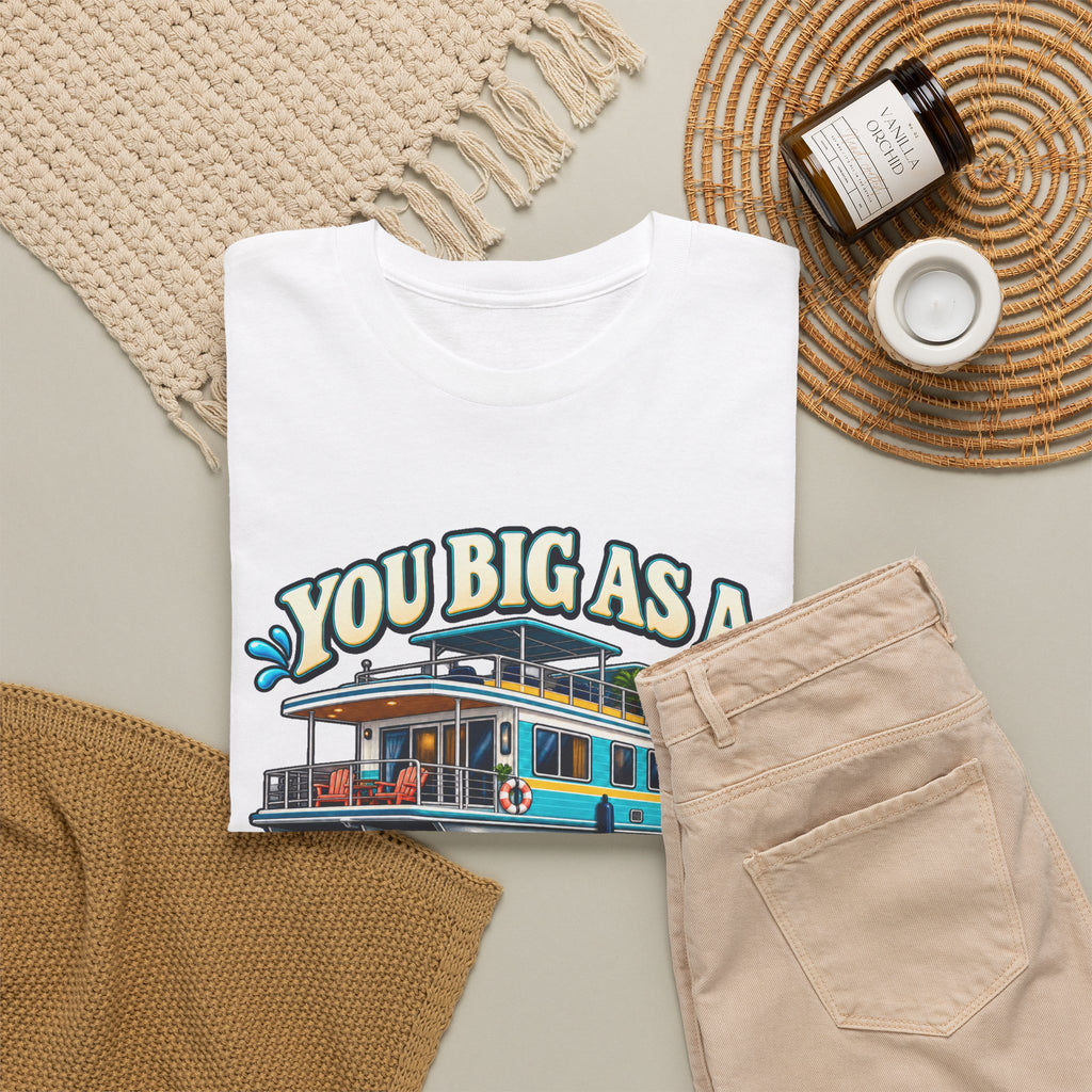 Houseboat T-Shirt — "You Big As A Houseboat B*tch" Retro Boating Tee