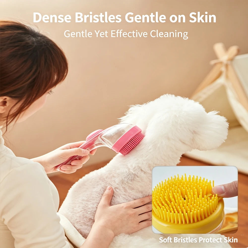 2-in-1 Pet Shampoo & Massage Brush