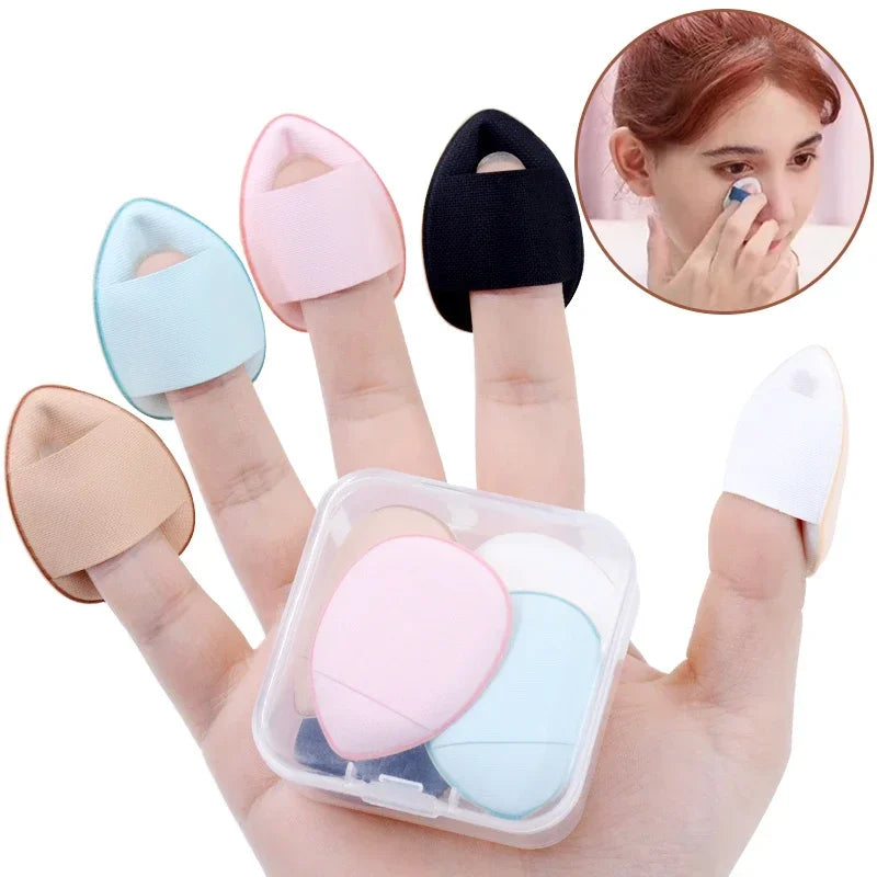 10-Piece Mini Finger Makeup Puff Set – Soft Cushion Applicators