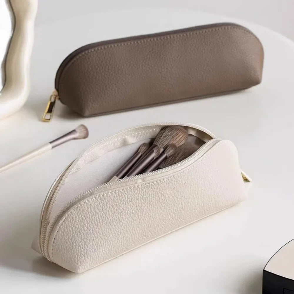 Large-Capacity Travel Makeup Brush & Cosmetic Case