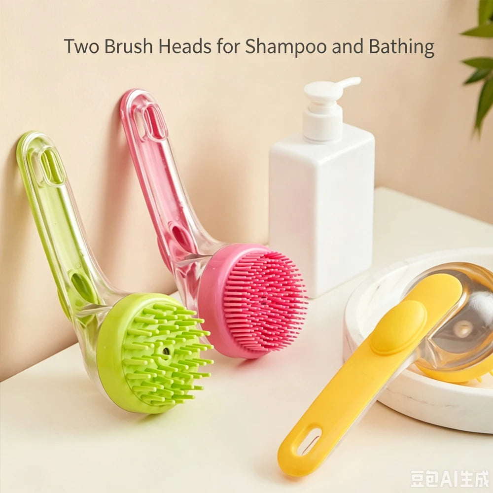 2-in-1 Pet Shampoo & Massage Brush
