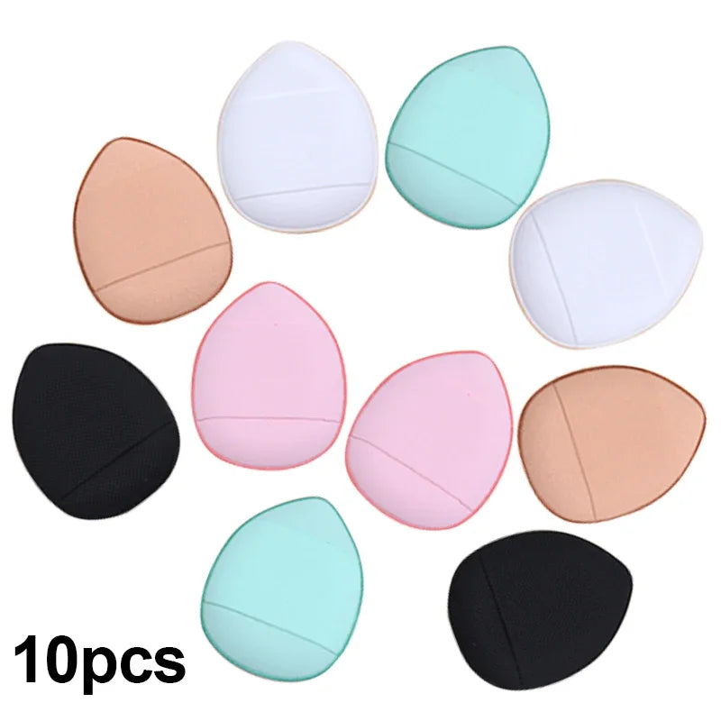 10-Piece Mini Finger Makeup Puff Set – Soft Cushion Applicators